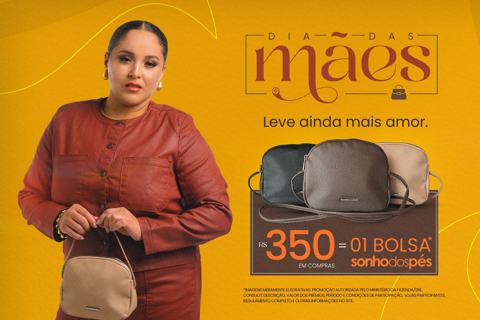 Promoção Dia das Mães: compre e ganhe uma bolsa exclusiva Sonho Dos Pés